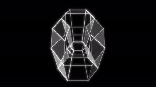 3D-Projektion eines 4D Hyperhexagon Seamless Loop