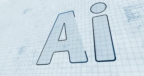 Golden Metallic Text Reveal on Grid Background