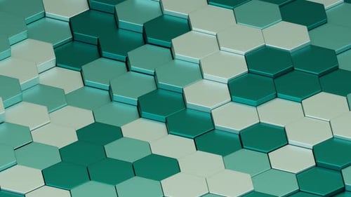 Oddly Satisfying Wavy Motion of Hexagon Landscape Smooth Seamless Looping Background 4K