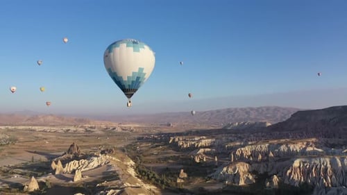 Aerial video about Hot Air Balloons in Cappadocia, Turkiye