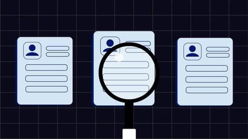 Flat Design Animated Profile Cards for Recruitment Search