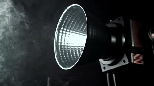 Smoke in Studio with Lighting Projector Filmed on a Highspeed Camera at 1000 Fps