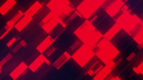 Abstract Red Geometric Shapes Loop Background