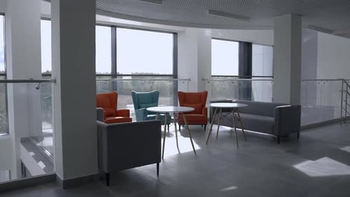 Chillout Corner with Tables Sofas and Armchairs in Office