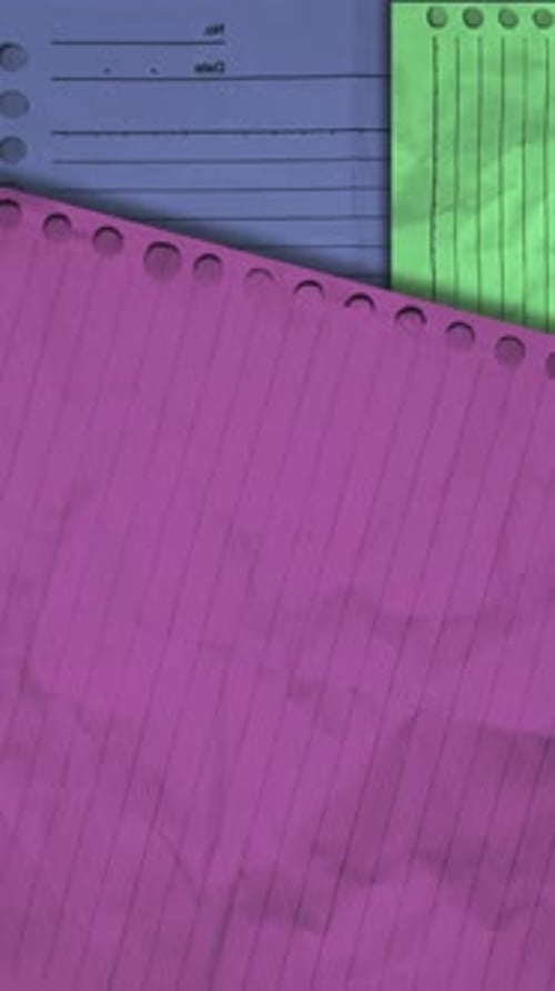 Holed Paper Colorful pink, blue, and green for organization