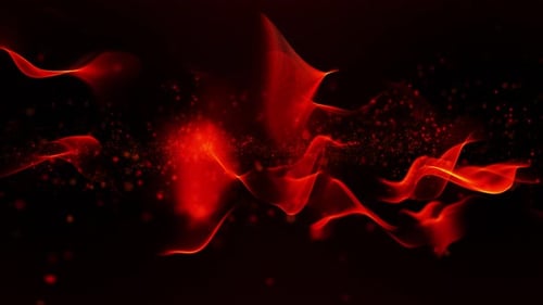 Abstract Red Line Wave Background