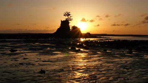 Oregon Sunset at Siletz Bay