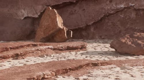 A superfície rochosa de Marte