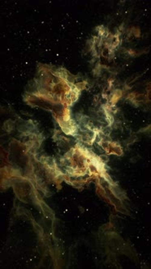 Flowing Abstract Nebula with Stars Vertical Background Animation