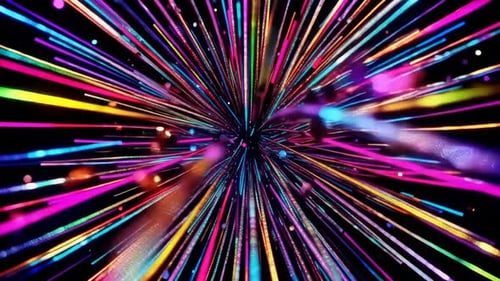 Rayures de néon abstraites, hyperdrive, vitesse de distorsion, arrière-plan