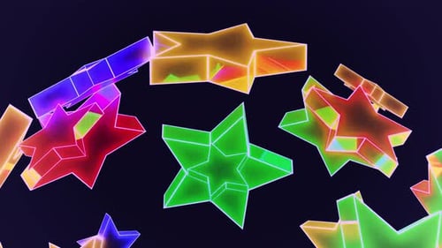 Les étoiles colorées brillent de mille feux dans l'espace