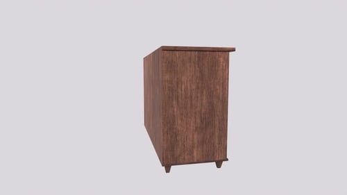 Cupboard 3d object rotating loop