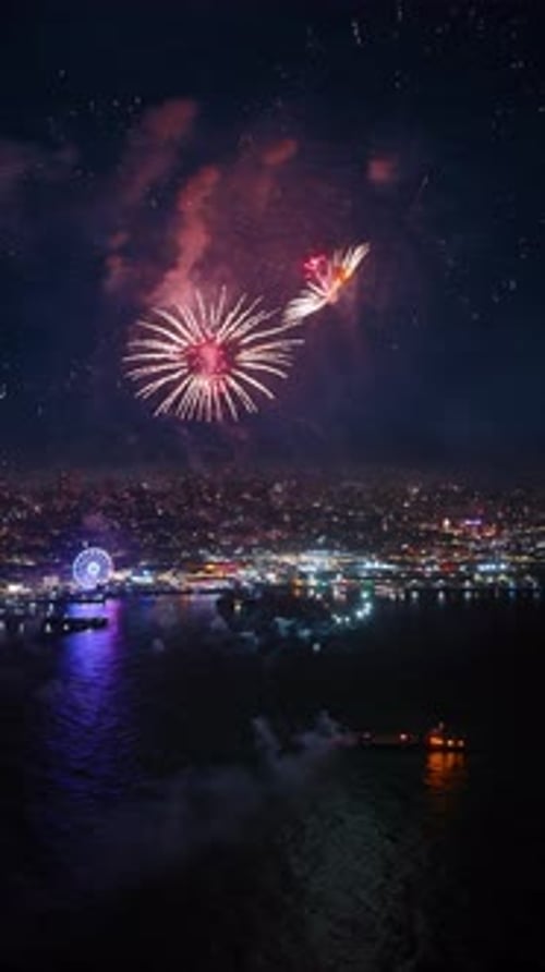 Spectacular Fireworks Over San Francisco Bay on Independence Day