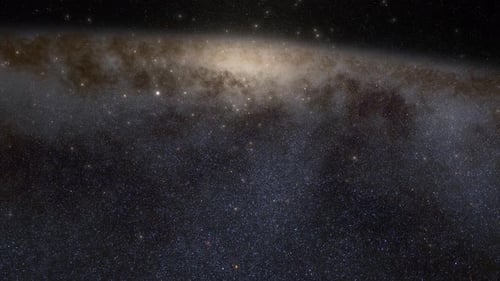 Animated Cosmic Galaxy Fly Through with Endless Stars