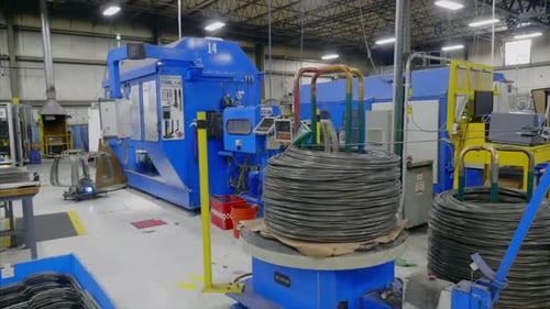 Touring a wire forming operating at a factory