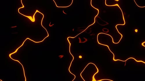 Orange Psychedelic Neon Lines Background Vj Loop In 4K