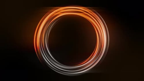 Abstrakter glänzender animierter 4k-Hintergrund mit leuchtenden Kreisen