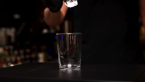the bartender prepares a cocktail at the bar