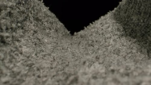 Textured Gray Material Surface in a Close Up Shot