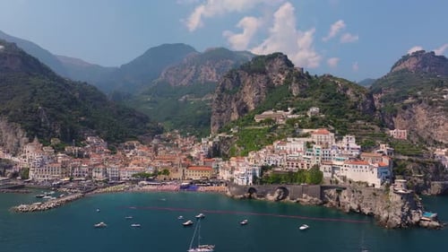 Aerial view of Amalfi Coast, Italy.