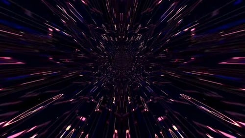 Futuristic Abstract Cyber Tunnel Warp Speed Motion Background