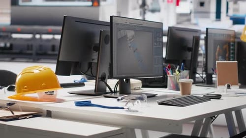 Computersoftware in einer Photovoltaikfabrik zur Produktionsoptimierung