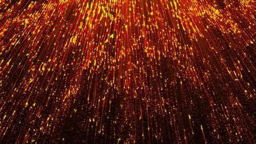 Abstract Digital Particle Wave Background Golden V2