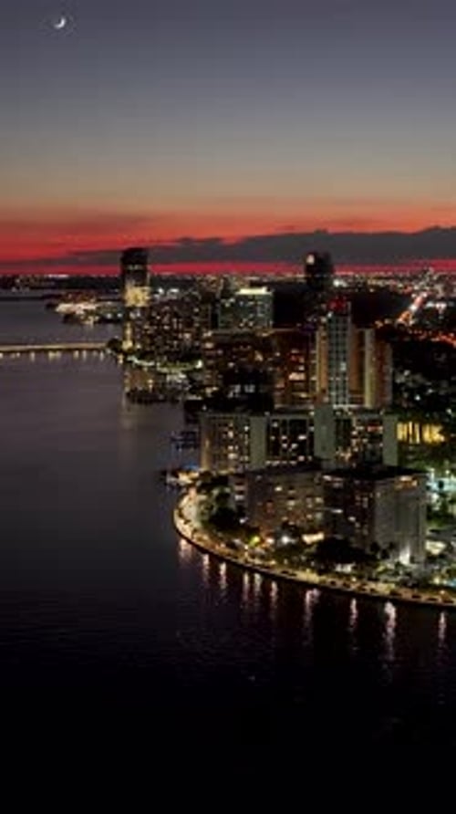 Brickell Bay At Miami In Florida United States.