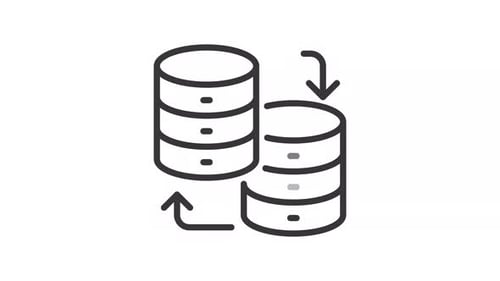 Animated Database Icon Set for Data Migration and Sync