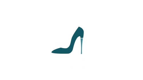 Minimalist Flat Design High Heel Shoe Loop Animation