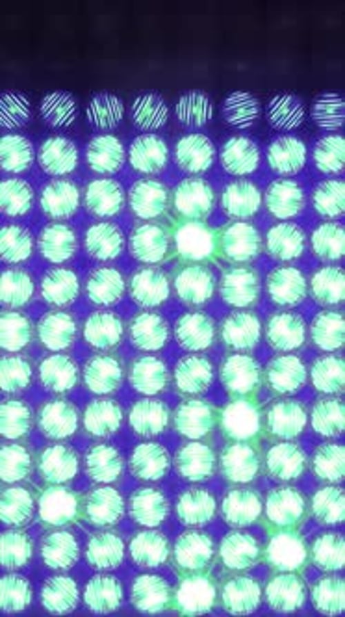 Pulsating Neon Grid of Circles Motion Background