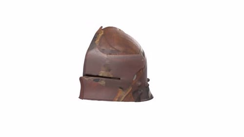 3D Rendering Of Old Helmet