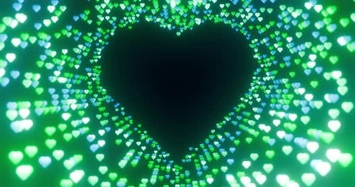 Illumination Of Heart Particle Producing Heart Tunnel