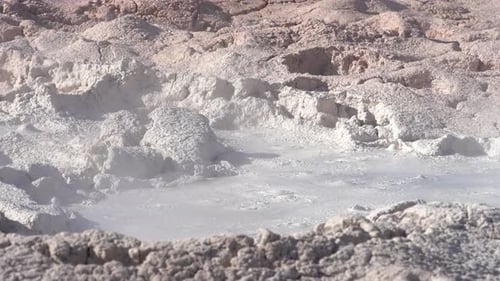 Mudpot in Yellowstone National Park, Wyoming USA, Close Up