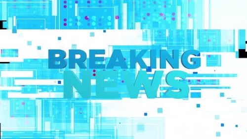 Broadcast News Transition Alpha channel Looped