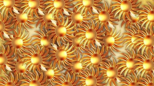 Sun Gold Loop Animation Background