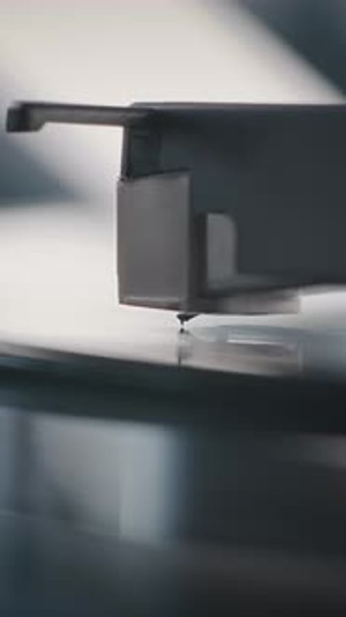Record Player Stylus in Extreme Close Up