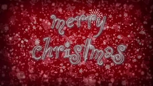 Feliz Navidad sobre fondo estampado con nevadas