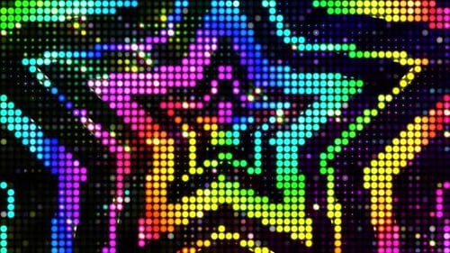 Vibrant Animated LED Dot Abstract Pattern
