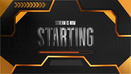 Twitch Stream Intro Overlay Animation With Orange Theme