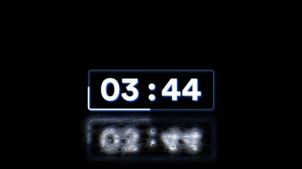 Minimal Digital Countdown Timer with Dynamic Color Change, Infographics ...