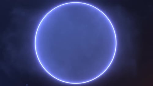 Dynamic Neon Circle Logo Reveal Animation