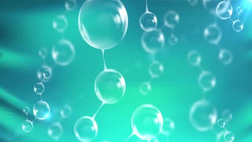 Abstract Molecular Structures Background Loop for Science and Healthcare