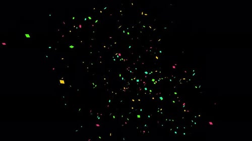 Animated Falling Colorful Confetti for Party Videos