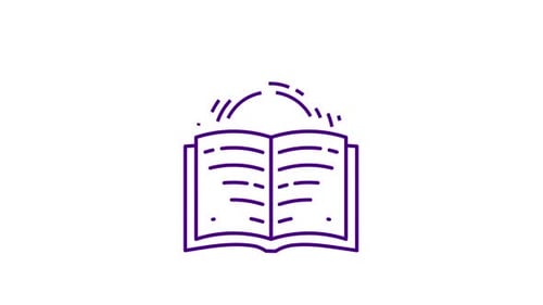 Animated Line Art Book Reveal in Flat Design Style