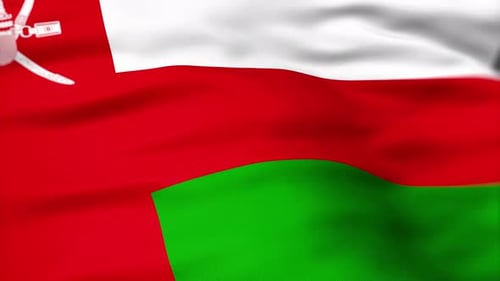 Realistic Waving Flag Of Oman Animation