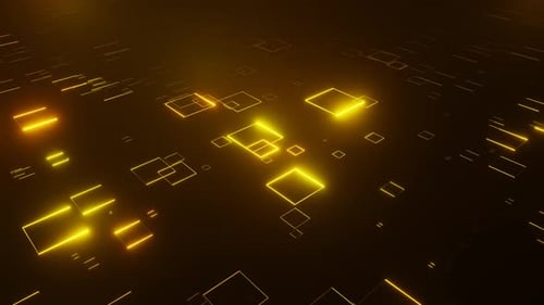 Animated Loop Modern Backdrop Flashing and Moving Square Grid Sectors or Polygons