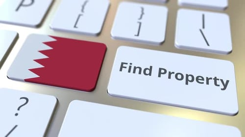 Find Property Text and Flag of Bahrain on the Keyboard