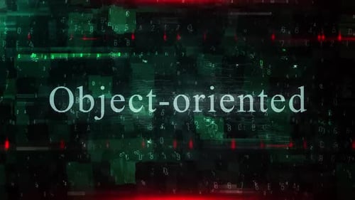 Animation de texte orientée objet avec fond numérique