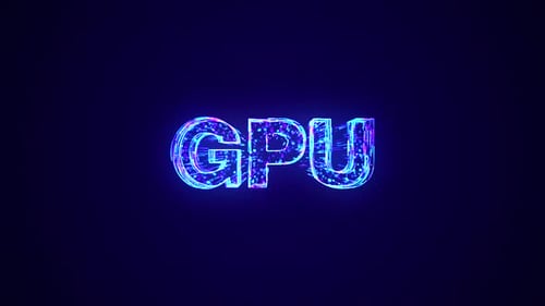 Texto da GPU sendo construído usando linhas